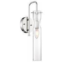 Nuvo Lighting 1 Light 120 volt Polished Nickel Clear Glass Shade Wall Sconce