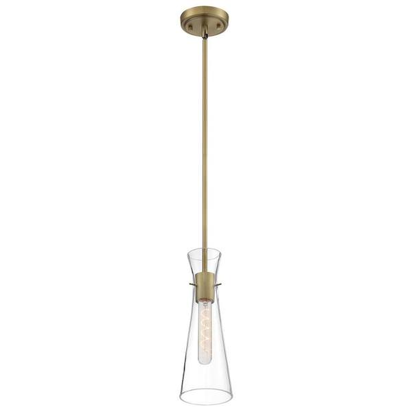 1 Light 120 volt Vintage Brass Indoor Mini Pendant Light Fixture