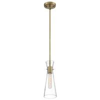 Nuvo Lighting 1 Light 120 volt Vintage Brass Indoor Mini Pendant Light Fixture
