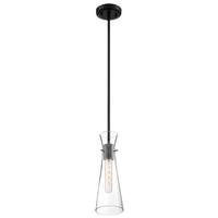 Nuvo Lighting 1 Light 120 volt Black Indoor Mini Pendant Light Fixture