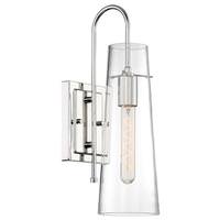 Nuvo Lighting 1 Light 120 volt Polished Nickel Clear Glass Shade Wall Sconce