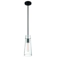 Nuvo Lighting 1 Light 120 volt Black Indoor Mini Pendant Light Fixture