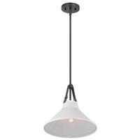 Nuvo Lighting 1 Light Black/White Metal Zelda Pendant Light Fixture