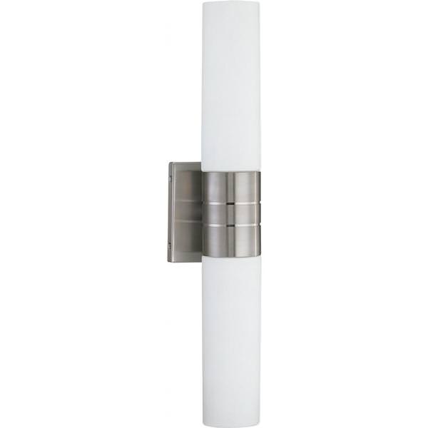 2 Light 24 watt 120 volt 3000K Brushed Nickel Dimmable LED Wall Light