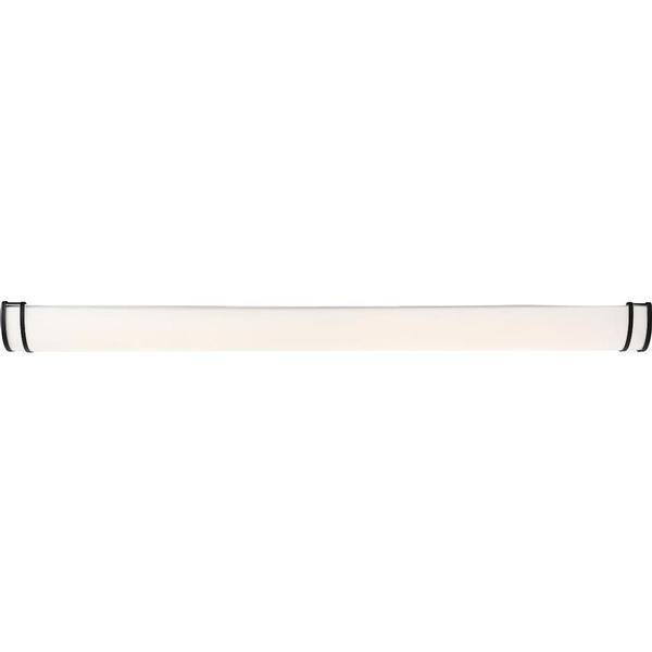 49" 52 watt 120 volt 3000K Dimmable Matte Black Finish White Acrylic Lens LED Vanity