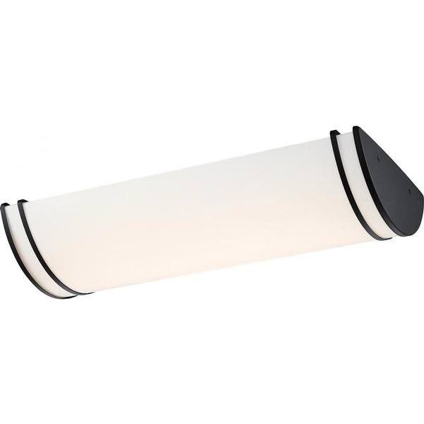 25" 26 watt 120 volt 3000K Natural White Matte Black White Acrylic Lens Flush Mount