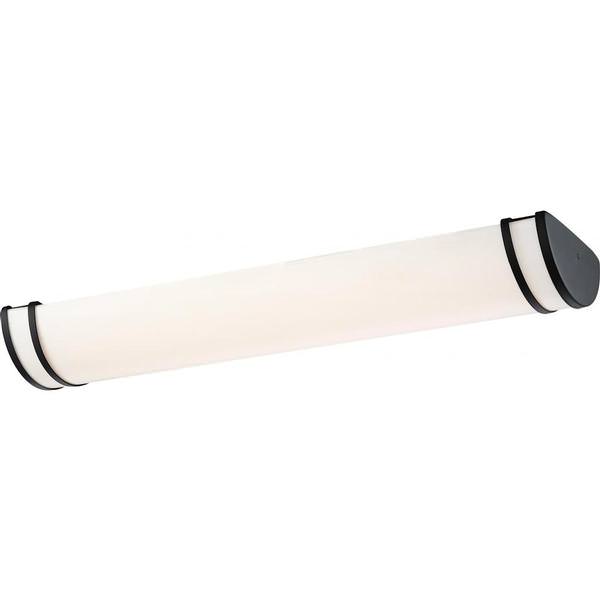 50" 52 watt 120 volt 3000K Natural White Matte Black White Acrylic Lens Flush Mount