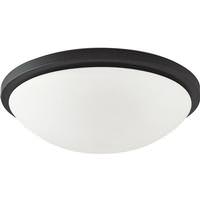 Nuvo Lighting 11" 18 watt 120 volt 3000K Matte Black Frosted Glass Shade Flush Mount