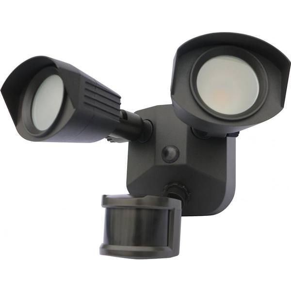 20 watt 120 volt 3000K Natural White Bronze Non-Dimmable LED Security Light with Motion Sensor