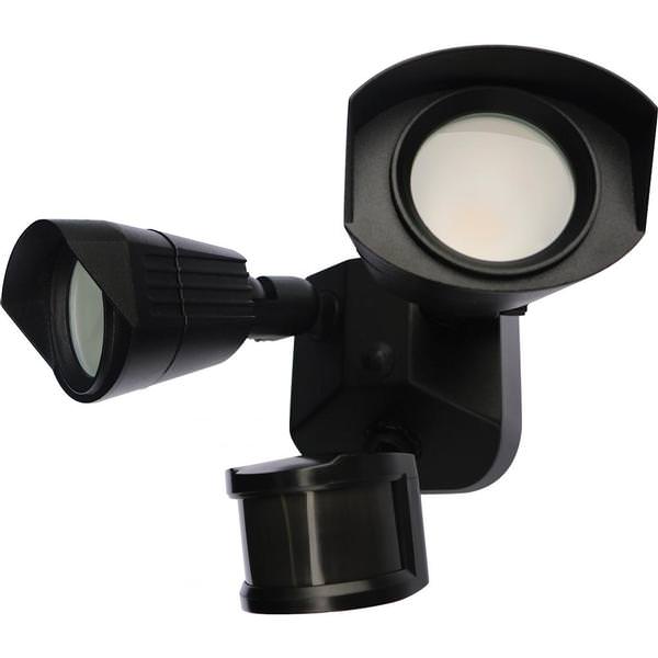 20 watt 100/277 volt 3000K Natural White Black Non-Dimmable LED Security Light with Motion Sensor
