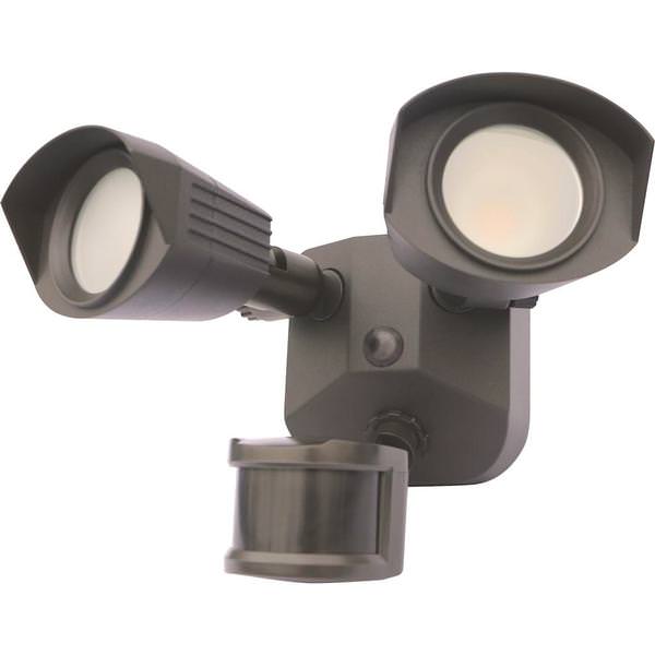 20 watt 120 volt 4000K Cool White Bronze Non-Dimmable LED Security Light with Motion Sensor