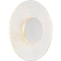Nuvo Lighting 15 watt 120 volt 3000K Natural White Polished Nickel Mesh Glass Shade LED Ceiling Light