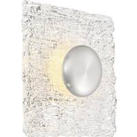 Nuvo Lighting 11 watt 120 volt 3000K Natural White Polished Nickel Woven Glass Shade LED Ceiling Light
