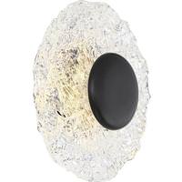 Nuvo Lighting 11 watt 120 volt 3000K Natural White Matte Black Woven Glass Shade LED Ceiling Light