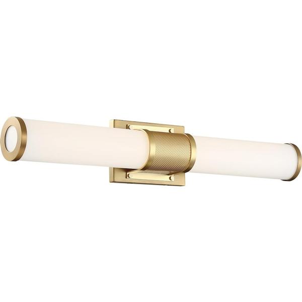 24" 26 watt 120 volt 3000K Dimmable Brushed Brass Frosted Acrylic Lens Vanity Light