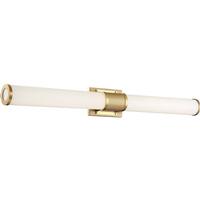View 36" 39 watt 120 volt 3000K Dimmable Brushed Brass Frosted Acrylic Lens Vanity Light