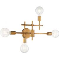 Nuvo Lighting 4 Light Aged Gold Finish Vanity Light