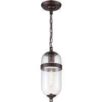 Nuvo Lighting 1 Light Mahogany Bronze Finish Clear Glass Shade Mini Pendant