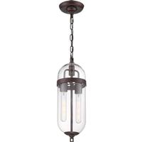 Nuvo Lighting 2 Light Mahogany Bronze Finish Clear Glass Shade Pendant