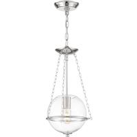 Nuvo Lighting 1 Light Polished Nickel Finish Clear Glass Shade Mini Pendant