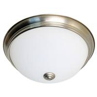 Nuvo Lighting 13" 23.5 watt 120 volt 3000K Natural White Brushed Nickel Frosted Glass Shade LED Ceiling Light