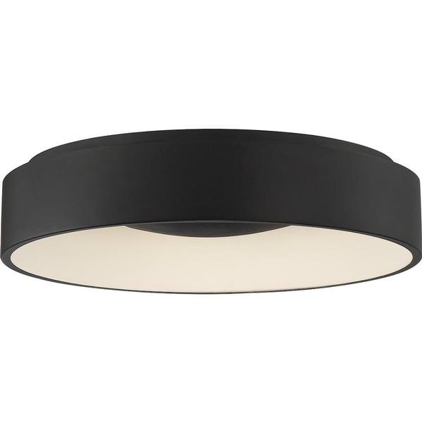 24" 30 watt 120 volt 3000K Natural White Dimmable Black LED Flush Mount