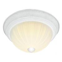 Nuvo Lighting 2 Light 11" Round Textured White Frosted Melon Glass Shade Ceiling Light Fixture