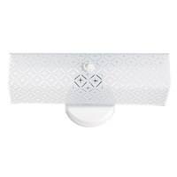 Nuvo Lighting 2 Light White Diamond Cut Out U-Channel Glass Shade Vanity Light Fixture