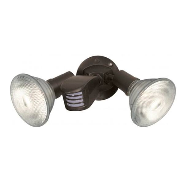 10" Bronze Double Adjustable Swivel Flood Light with Motion Sensor
