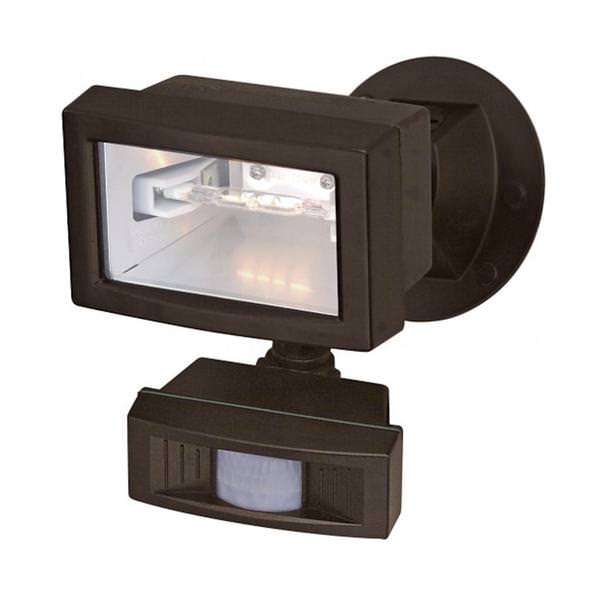 5" Bronze Single Flood Light with Motion Sensor