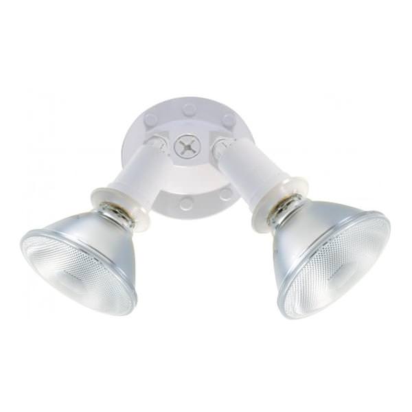 10" White Double Adjustable Swivel Flood Light