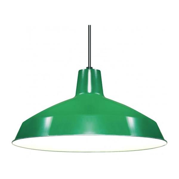 1 Light Green Warehouse Aluminum Shade Pendant Light Fixture