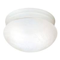 Nuvo Lighting 2 Light 10" Round Textured White Alabaster Mushroom Glass Shade Ceiling Light Fixture
