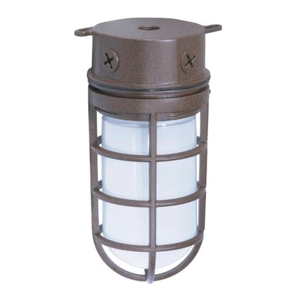 1 Light 9" Old Bronze Vapor Tight Incandescent Fixture