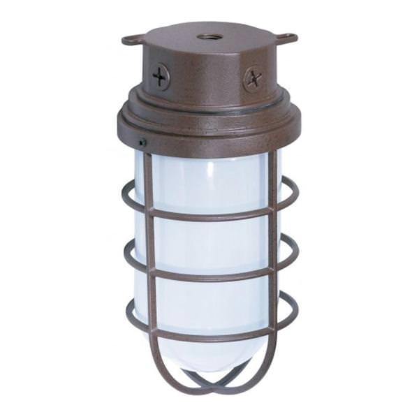 1 Light 11" Old Bronze Vapor Tight Incandescent Fixture