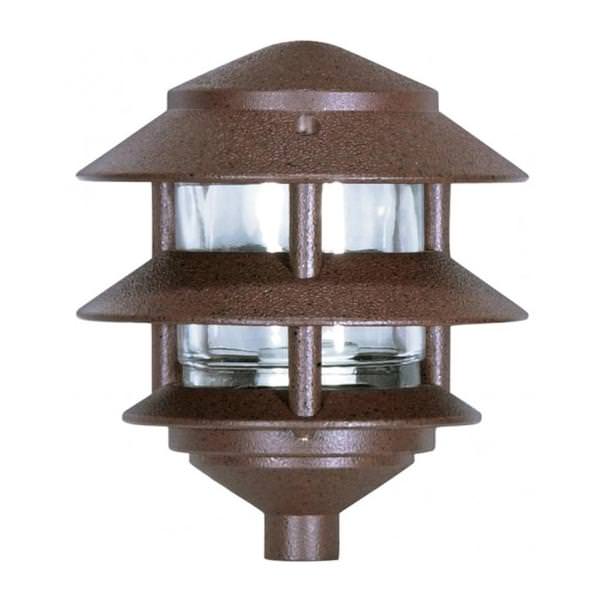 1 Light 3 Tier 7" Old Bronze Post Lantern Light Fixture