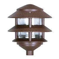 Nuvo Lighting 1 Light 3 Tier 7" Old Bronze Post Lantern Light Fixture