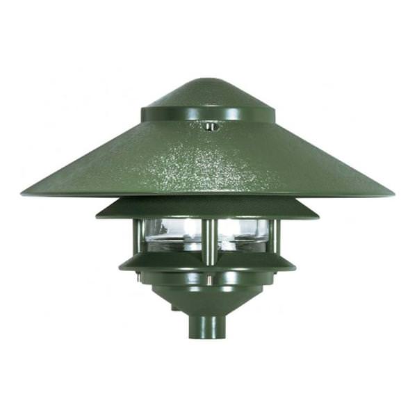 1 Light 2 Tier 7" Green Post Lantern Light Fixture