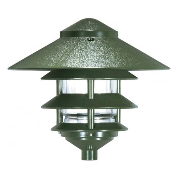 1 Light 3 Tier 10" Green Post Lantern Light Fixture