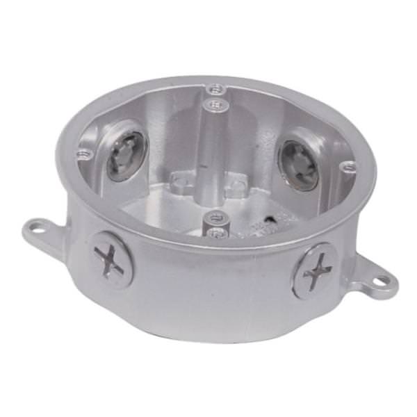 Metallic Silver Outdoor Electrical Junction Box