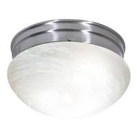 Nuvo Lighting 2 Light 10" Round Brushed Nickel Alabaster Mushroom Glass Shade Ceiling Light Fixture