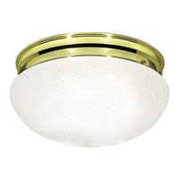 Nuvo Lighting 2 Light 12" Round Polished Brass Alabaster Glass Shade Ceiling Light Fixture