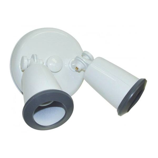 14" White Double Adjustable Swivel Flood Light