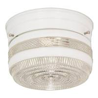 Nuvo Lighting 1 Light 6" Round White Glass Drum Shade Ceiling Light Fixture