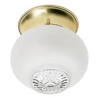 Nuvo Lighting 1 Light Polished Brass Clear Bottom Squat Ball Glass Shade Ceiling Light Fixture