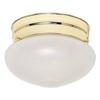 Nuvo Lighting 1 Light 6" Round Polished Brass Frosted Grape Mushroom Glass Shade Ceiling Light Fixture