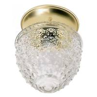 Nuvo Lighting 1 Light Polished Brass Clear Pineapple Squat Glass Ball Shade Ceiling Light Fixture