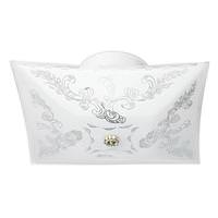 Nuvo Lighting 2 Light 12" White Floral Glass Shade Ceiling Light Fixture