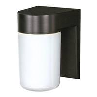 Nuvo Lighting 1 Light Black White Glass Cylinder Wall Light Fixture