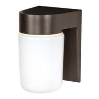 Nuvo Lighting 1 Light Bronzotic White Glass Cylinder Wall Light Fixture